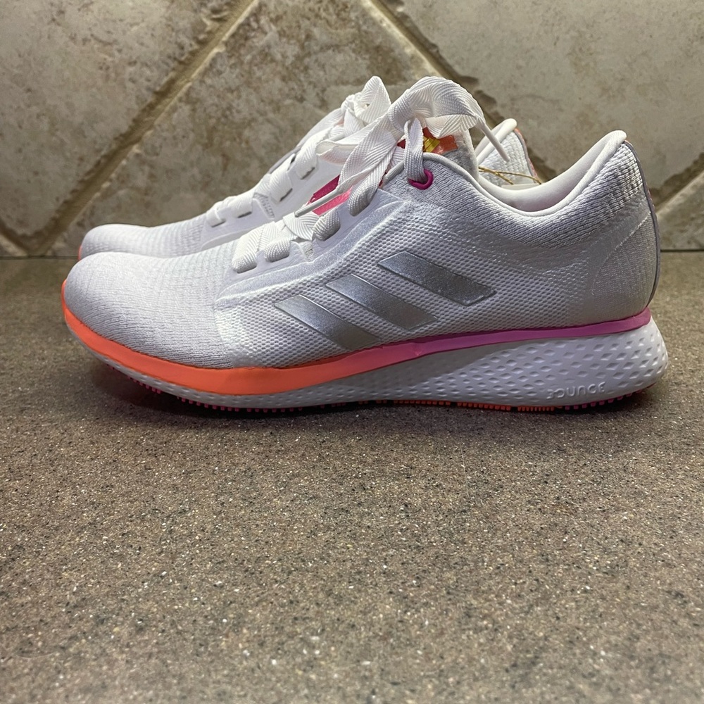 🆕 Adidas Edge Lux 4 Running Sneaker,  White W/Yellow & Pink